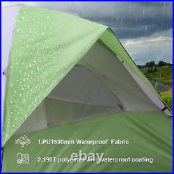 4 Person Dome Camping Tent Waterproof & Windproof Removable Rainfly