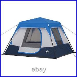 4-Person Instant Cabin Tent with LED Lighted Hub