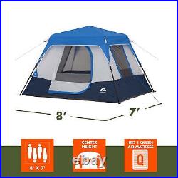 4-Person Instant Cabin Tent with LED Lighted Hub