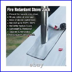4 Persons 5lb Lightweight Tipi Hot Tents withStove Jack 7'3 Standing Room Zipper