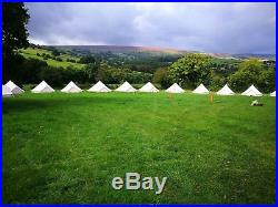 4-Season 3M/9.8ft Beige Bell Tent Waterproof Canvas Heavy Duty Yurt Tent Camping