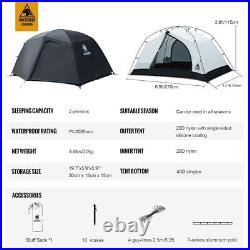 4 Season Camping Tent Backpacking 2 Person Waterproof Lightweight Easy Setup