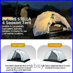 4 Season Camping Tent Backpacking 2 Person Waterproof Lightweight Easy Setup
