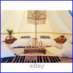 4-Season Canvas Cotton Camping Bell Tent Outdoor Beach Yurts 3M 4M 5M 6M 7M Fly