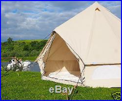 4m Bell Tent With Clipped In Ground Sheet. 100% Cotton by Bell Tent Boutique