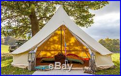 4m Canvas Bell Tent With Zipped In Ground Sheet by Bell Tent Boutique
