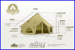 4m Cotton Canvas Bell Tent With Zipped In Groundsheet By Bell Tent Village