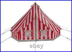 4m'Summer Fete' Striped Bell Tent -Zipped In Ground Sheet by Bell Tent Boutique