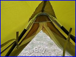 4m Tent Pyramid round Bell Tent Olive With Zipped In Ground Sheet water proof