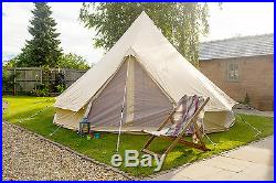 4m ZIG Bell Tent with Fireproof Stove Hole by Bell Tent Boutique