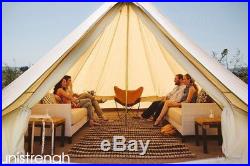 5M/16.4ft Bell Tent Cotton Dyed Fabric Waterproof Glamping Pyramid Safari Tent