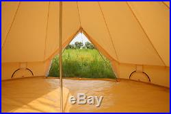 5M Bell Tents Canvas Heavy Duty Double Door British Yurt Tent Large Family Tents