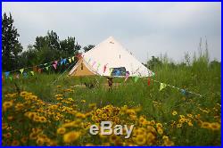 5M Bell Tents Canvas Heavy Duty Double Door British Yurt Tent Large Family Tents