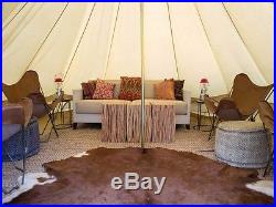 5M Canvas Bell Tent Waterproof Teepe Glamping 5+ Type Yurt Tent with Stove Jack
