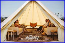 5M Family Camping Tent Yurt Cotton Canvas Glamping Bell Tent Waterproof 4-Season
