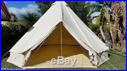 5M Large Camping Tent 8 Person+ Family Teepee Outdoor Waterproof Cotton Canvas