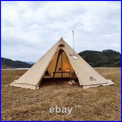 5M Oversized Tent with Chimney Hole with Snow Skirt Outdoor Camping Tent Shelter