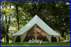 5M Premium Luxury Avalon Canvas Bell Tent withStove Jack, Bug mesh for All Season