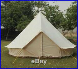 5M ZIG Canvas Bell tent 5 Meter 500-Ultimate Zipped-in-Groundsheet PVC 540GSM