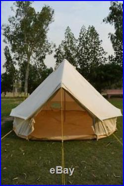 5M ZIG Canvas Bell tent 5 Meter 500-Ultimate Zipped-in-Groundsheet PVC 540GSM