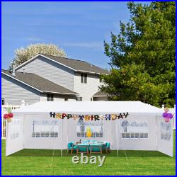 5Sided Iron PE Cloth Spiral Pipe Pergola 3x9m Outdoor Garden Shade Structure