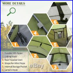 5-6 Person Double Layer Camping Pop Up Tent Family Instant Waterproof Tent Large