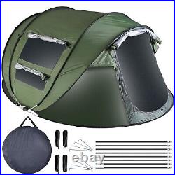 5-8 People Camping Hiking Tent Waterproof Automatic Instant Pop Up Tent & 4 Pole