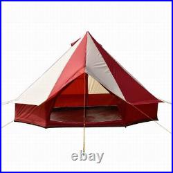 5m Camping Bell Tent ZIG 400-Ultimate Burgundy Stripes water proof & Carry case