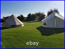 5m Cotton Canvas Bell Tent With Zipped In Groundsheet By Bell Tent Village