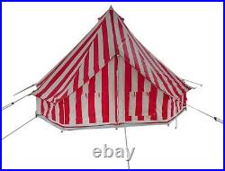 5m'Summer Fete' Striped Bell Tent -Zipped In Ground Sheet by Bell Tent Boutique