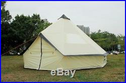 5m Tent Pyramid round Bell Tent With Zipped In Ground Sheet vents water proof