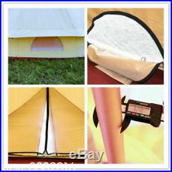 6M Waterproof Canvas Bell Tent Yurt Glamping Camping Yurt Hunting Stove Jack