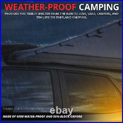 6.5'L x 9.8'W Rooftop Car Side Pull Out Sun Shade Awning Outdoor Camping Travel