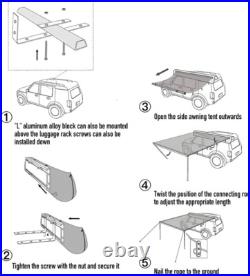 6.6x9.8ft Car Overlanding Awning Pull-Out Vehicle Shades UV Side Awning Shelter 6.6x9.8ft Car Overlanding Awning Pull-Out Vehicle Shades UV Side Awning Shelter