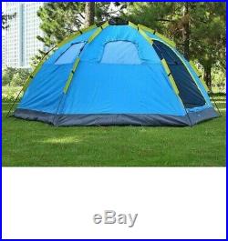 6-8 Person Quick Opening Automatic Big Camping Tent 2 Door 4 Windows