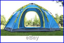 6-8 Person Quick Opening Automatic Big Camping Tent 2 Door 4 Windows