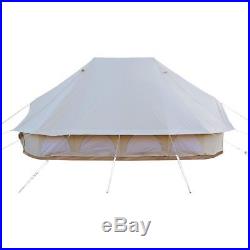 6 Metre Emperor Twin Cotton Canvas Bell Tent Waterproof Glamping Wall Tent Large