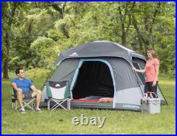 6 Person Dark Rest Cabin Tent 10 x 9 Portable Shelter Outdoor Camping Gray New