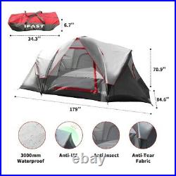 6 Person Family Camping Tents Outdoor Double Layers Waterproof Windproof Family