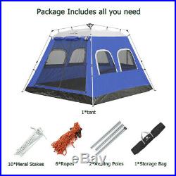 6 Person Outdoor Camping Tent Pop Up Family Cabin Instant Automatic Trail Picnic