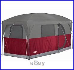 6 Person Tent Red Coleman Six Camping Outdoor Hiking Trail Family Cabin