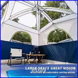 6-Person Waterproof Family Camping Tent with Easy Setup and Mesh Windows