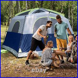 6-Person Waterproof Family Camping Tent with Easy Setup and Mesh Windows