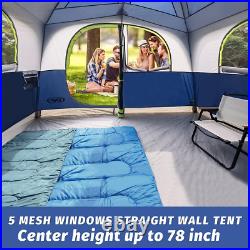 6-Person Waterproof Family Camping Tent with Easy Setup and Mesh Windows