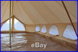 6x4 Meter Emperor Twin Bell Tents Safari Tent Waterproof Camping Glamping Yurt