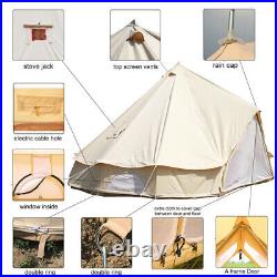 7M Cotton Canvas Bell Tent Glamping Camping Tent Yurt Family 20 Person 4 Season