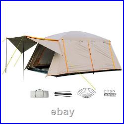 8-12 Person Camping Tent Large Capacity Portable Cabin Tent With 2 Room C4L5