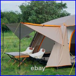 8-12 Person Camping Tent Large Capacity Portable Cabin Tent With 2 Room C4L5