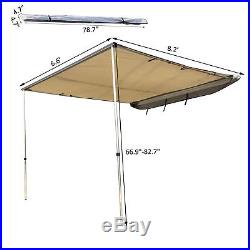 8.2'x8.2' Vehicle Rooftop Awning Tent SUV Shelter Car Side Tent Travel Camping