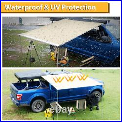 8.2 x 8.2FT Retractable Car Tent Side Awning Sun Shade &Wind Screen SUV Outdoor